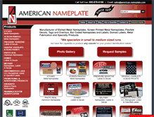 Tablet Screenshot of american-nameplate.com